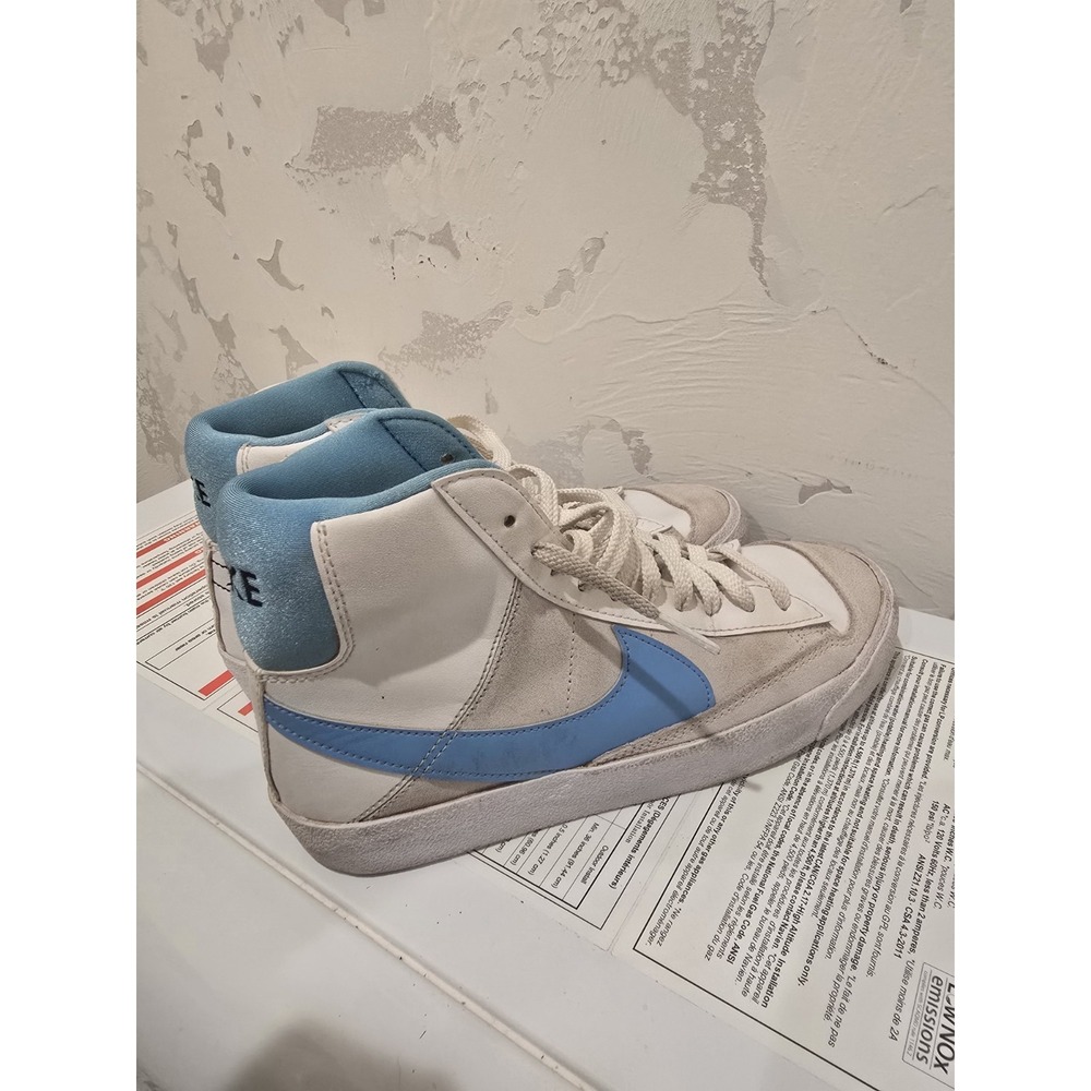 Nike Blazer Mid 77 SE GS University White Blue DH8640-104 Kids Sneakers 6Y - Picture 2 of 8